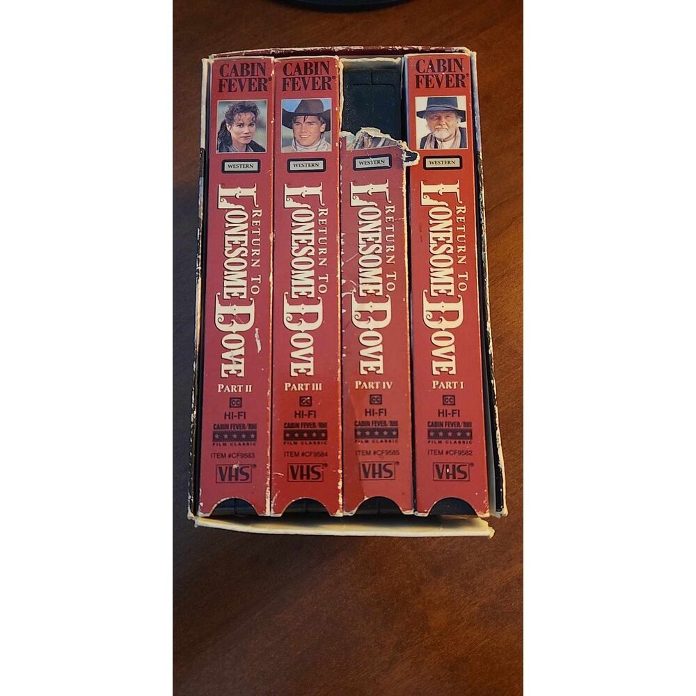Return To Lonesome Dove Part 1-4 Box Set Classic Western VHS Tapes